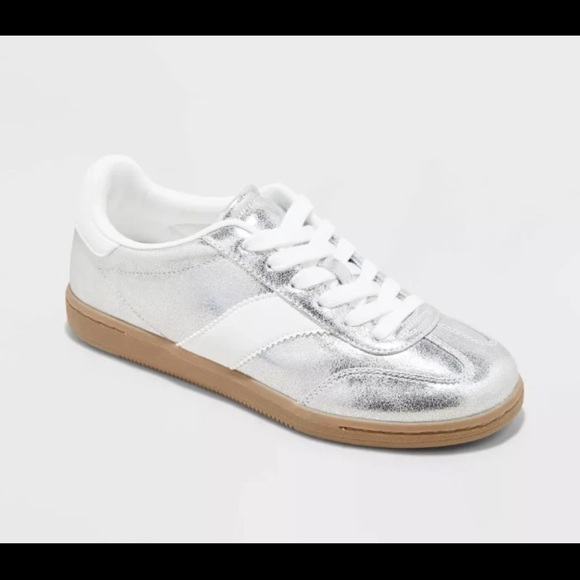 Universal Thread Shoes - Universal Thread Silver Metallic Sneakers